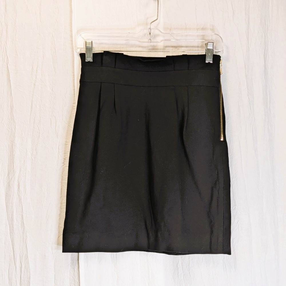 Kate Spade New York Women's Black  Skirt Side Gold Zipper Size 0